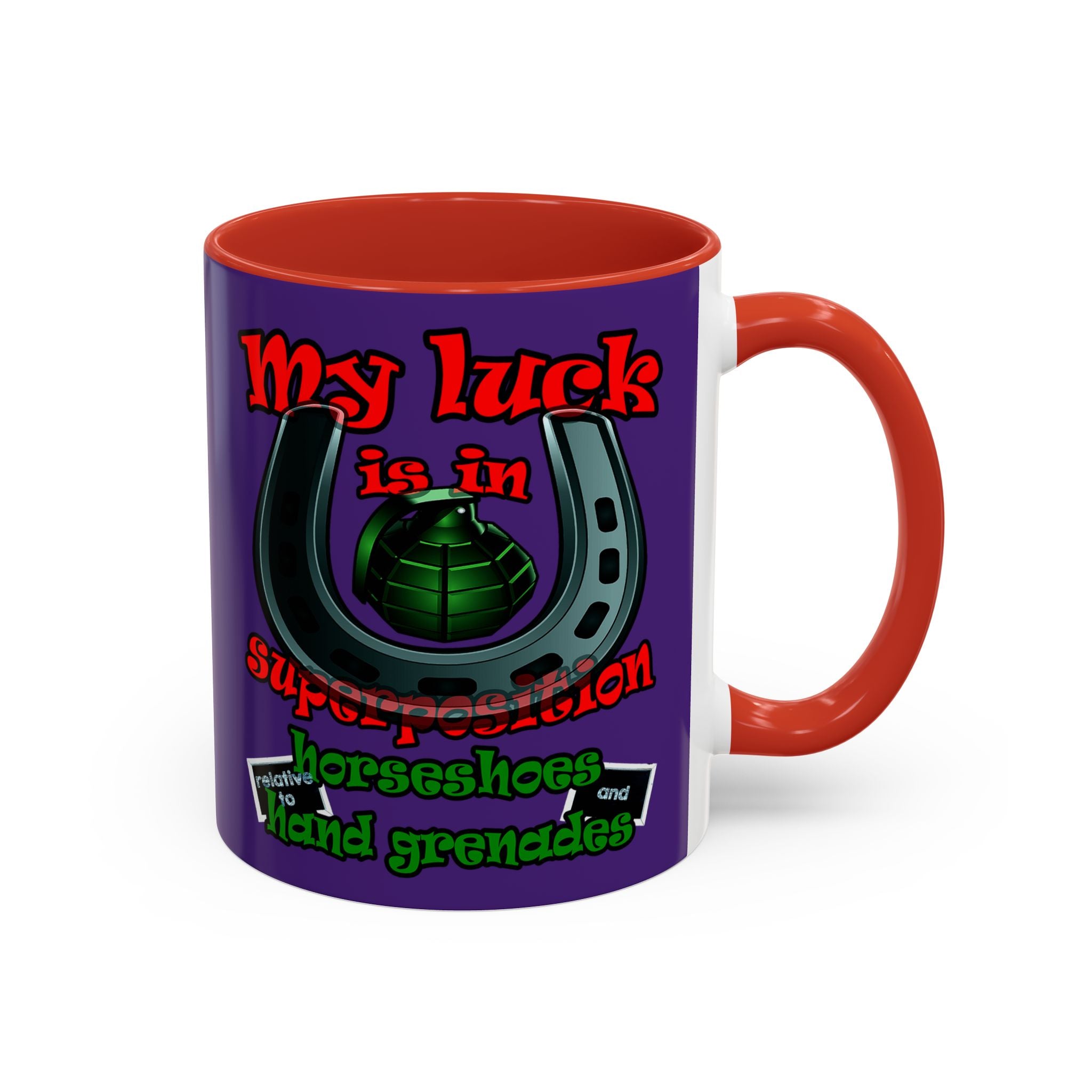 my luck - Accent Mug (purple)
