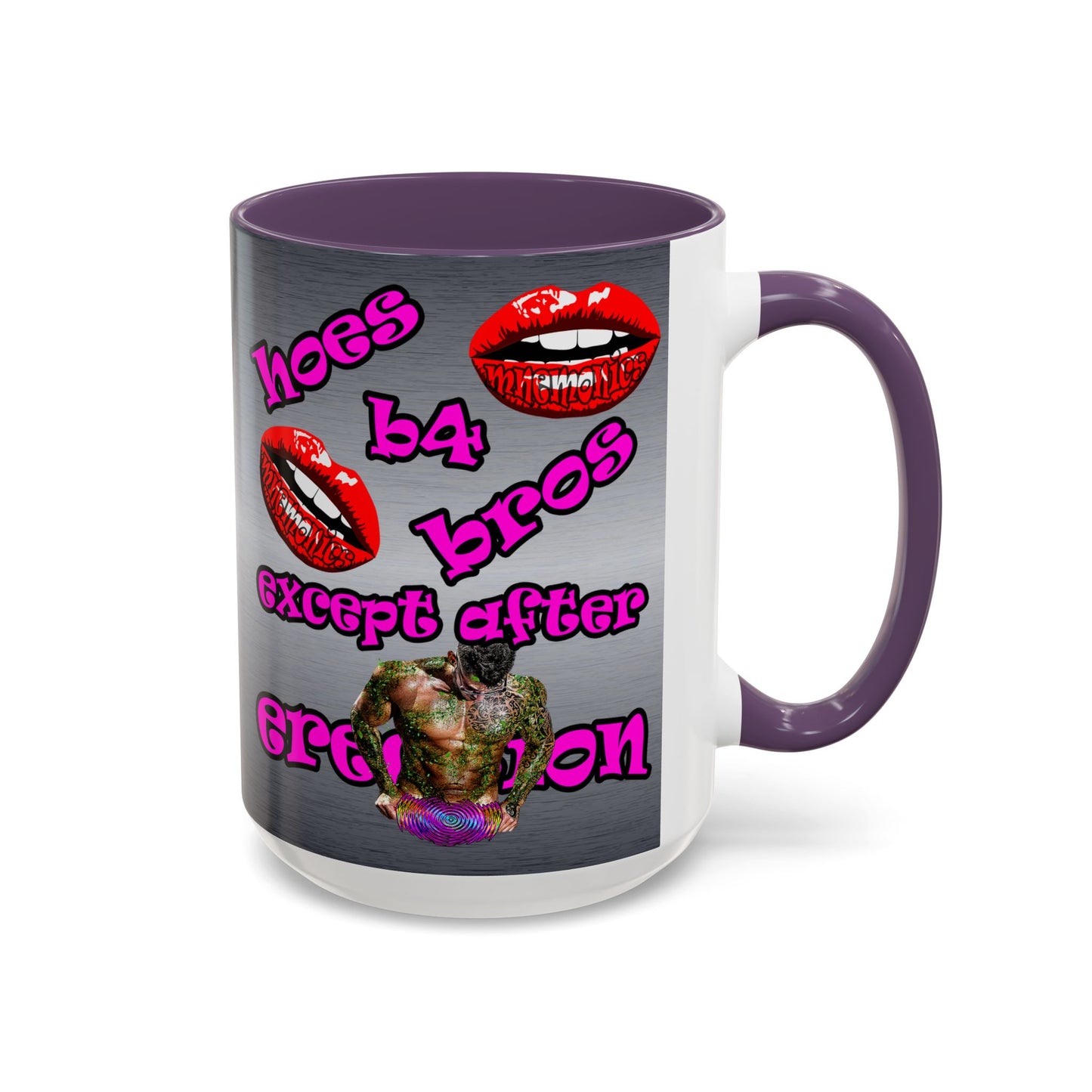 hoes b4 bros - Accent Mug (brushed nickel)