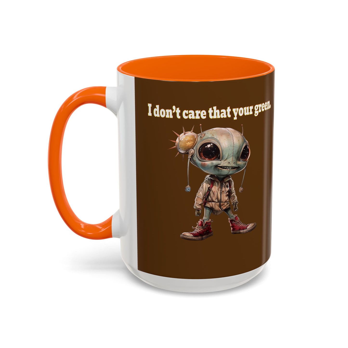 I don't care that your grey - Accent Mug (brown)