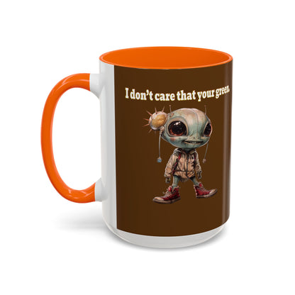 I don't care that your grey - Accent Mug (brown)