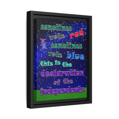 declaration of the independents - framed canvas art ('snoops' background)