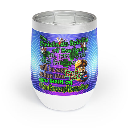 christmas spirits of boston - Chill Wine Tumbler (purple wave)