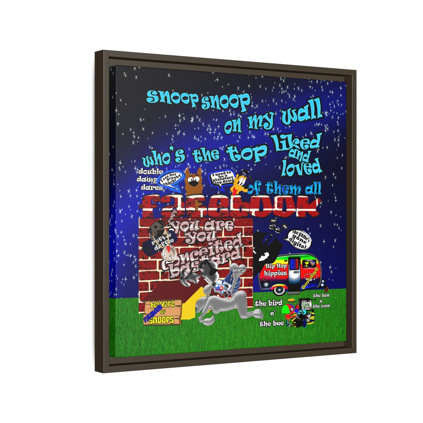 snoops - framed canvas art