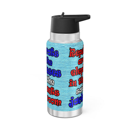 donkeys and elephants - Gator Tumbler, 32oz  (faded blue)