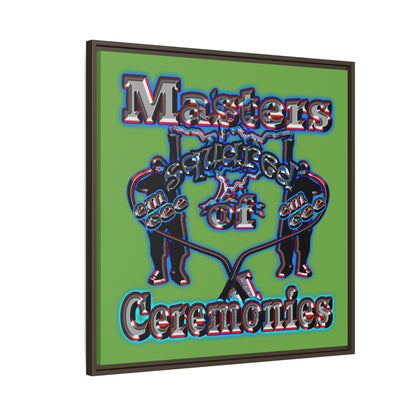 em cee squared - framed canvas art (green)