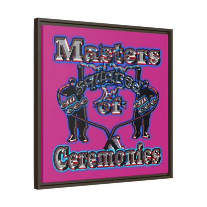 em cee squared - framed canvas art (pink)