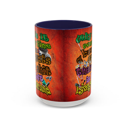 the bum's shit - Accent Mug (burnt orange)