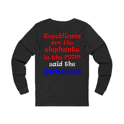 donkeys and elephants - Unisex Jersey Long Sleeve Tee