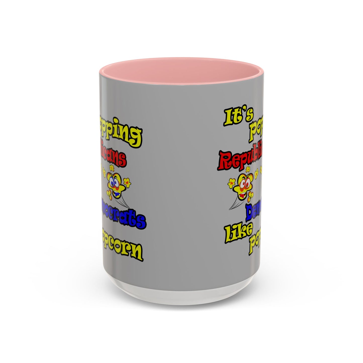 popping like popcorn - Accent Mug (light grey)