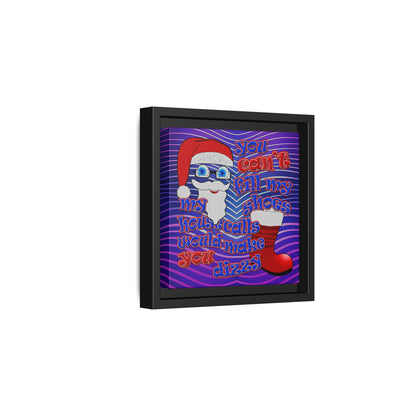 santa's shoes - framed canvas art (purple wave)