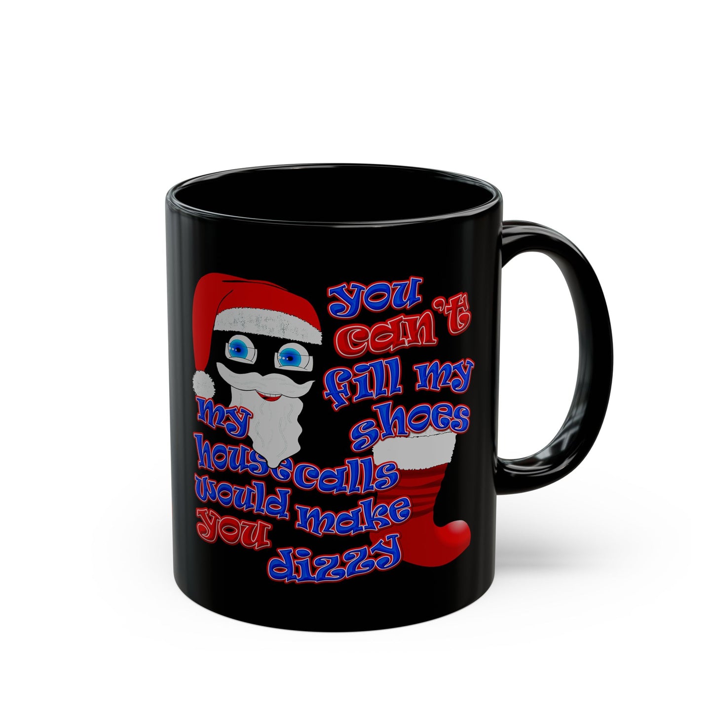 santa's shoes - Black Mug (black)