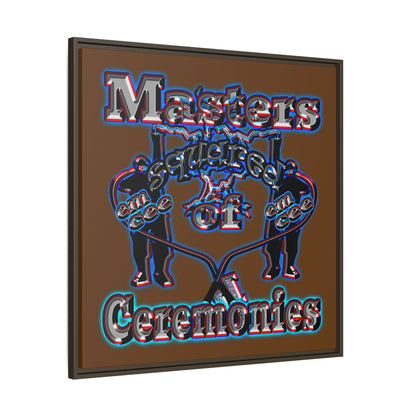 em cee squared - framed canvas art (brown)