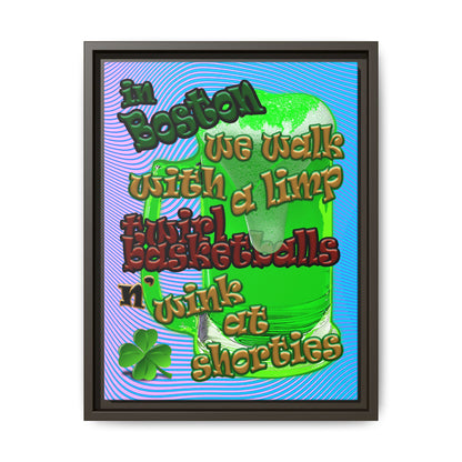 celtics logo - framed canvas art (light blue-purple wave)