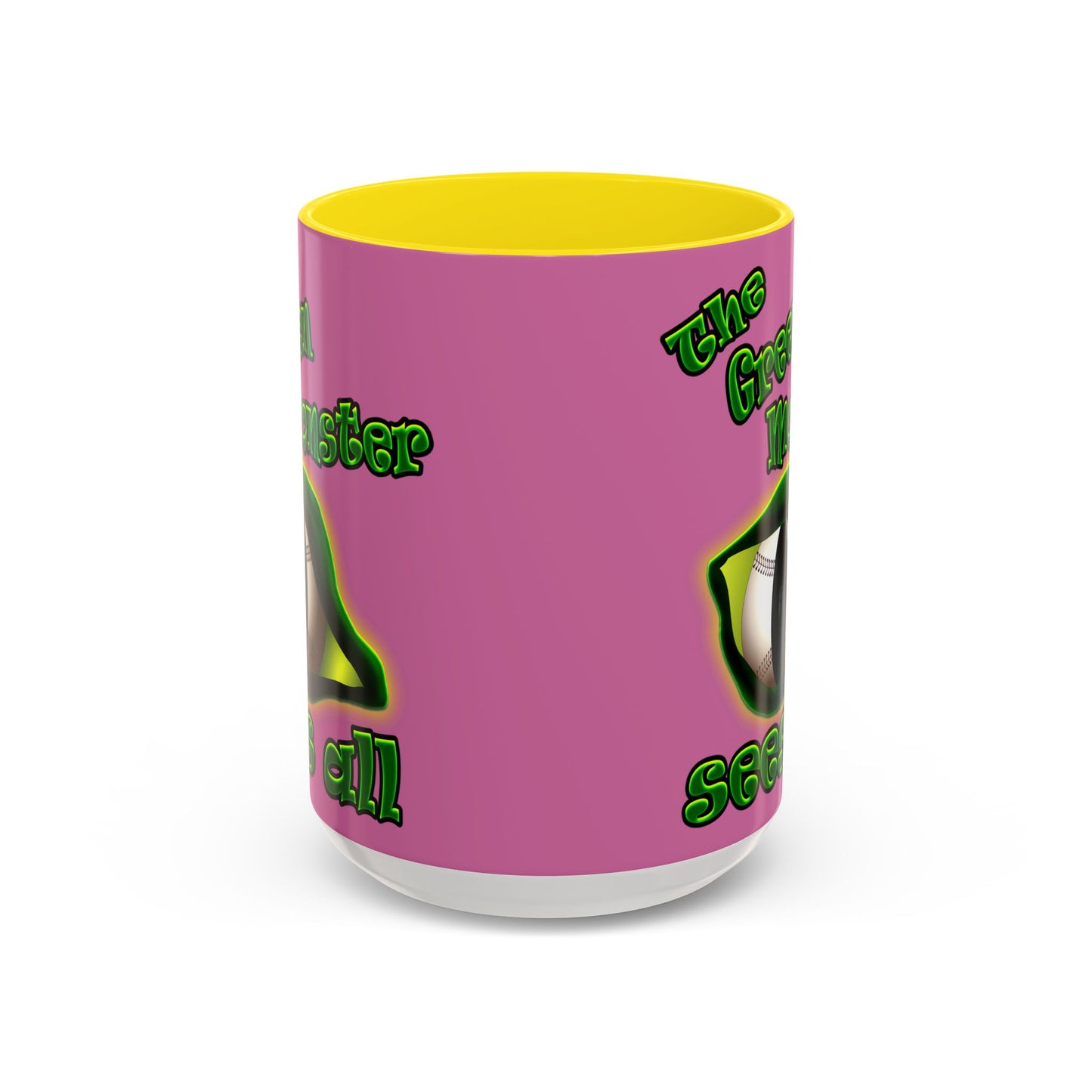 green monster - Accent Mug (light pink)
