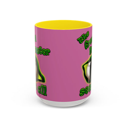 green monster - Accent Mug (light pink)