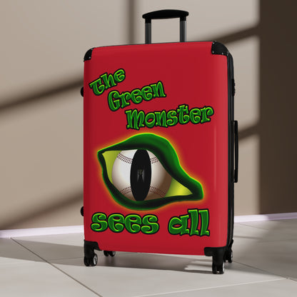 green monster - Suitcase (dark red)