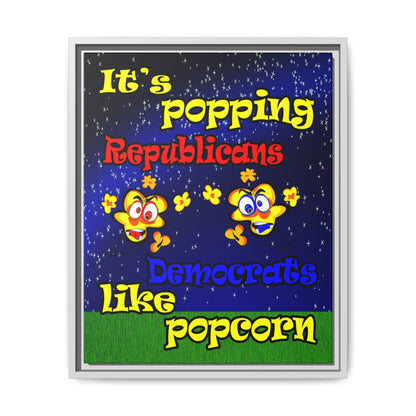 popping like popcorn - framed canvas art ('snoops' background)