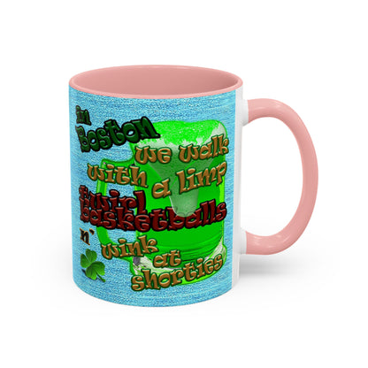 celtics logo - Accent Mug (faded blue)