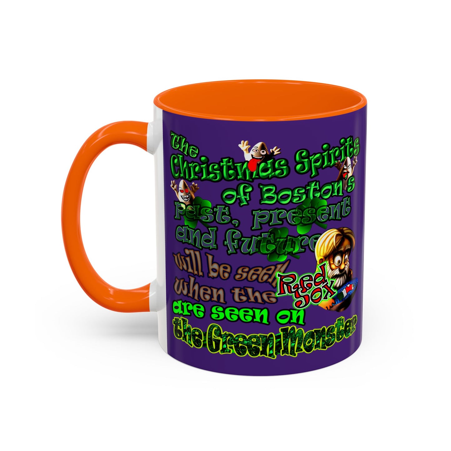 christmas spirits of boston - Accent Mug (purple)