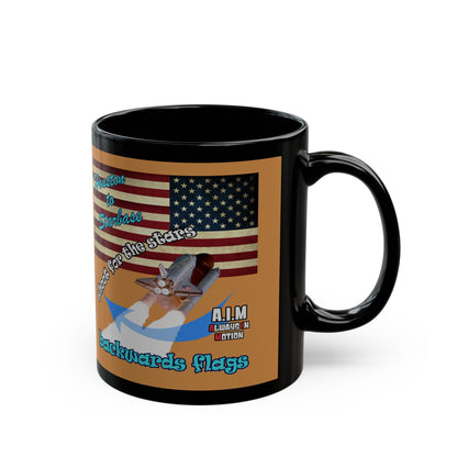 shoot for the stars - Black Mug (light brown)