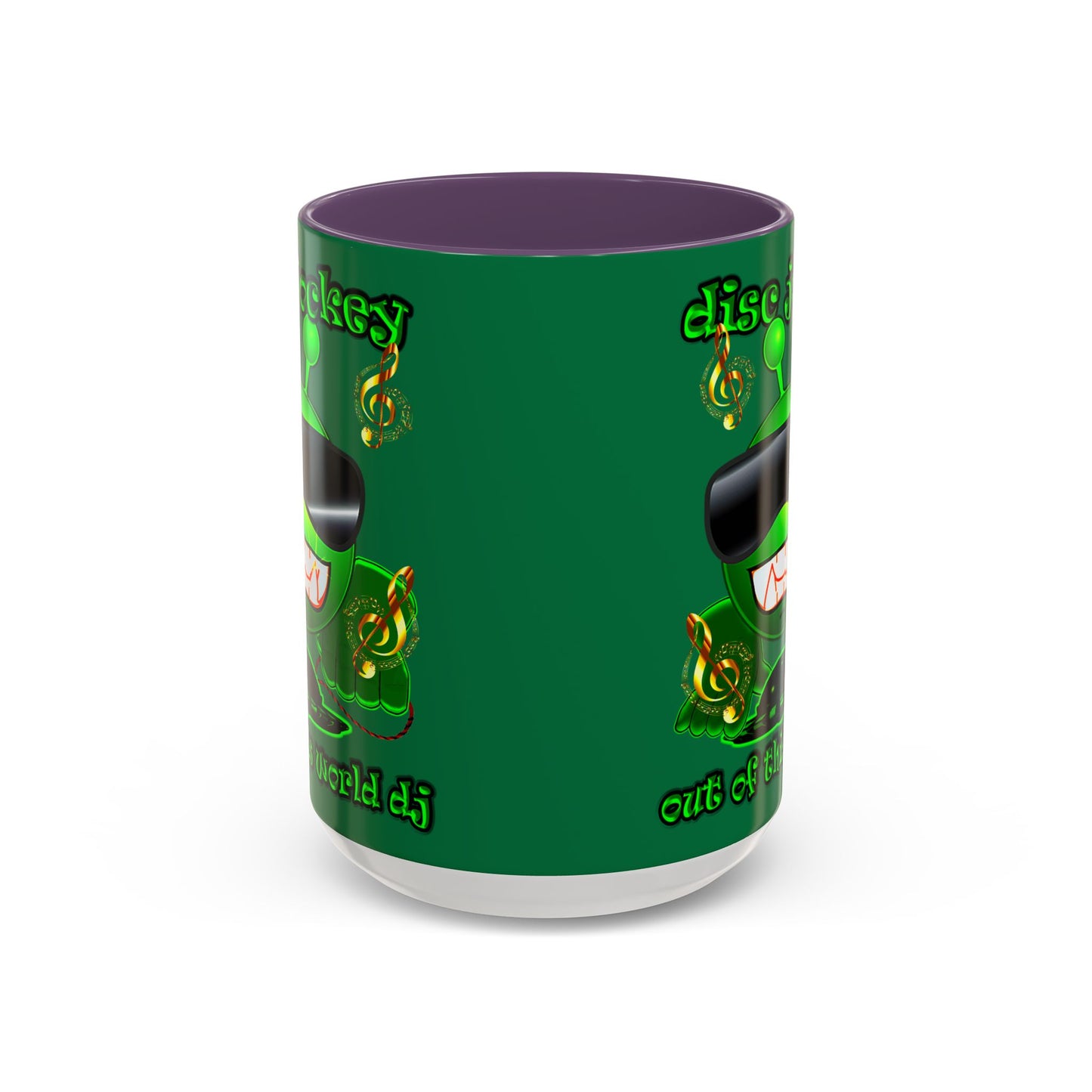 disc jockey - Accent Mug (dark green)