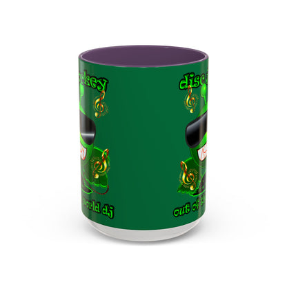 disc jockey - Accent Mug (dark green)