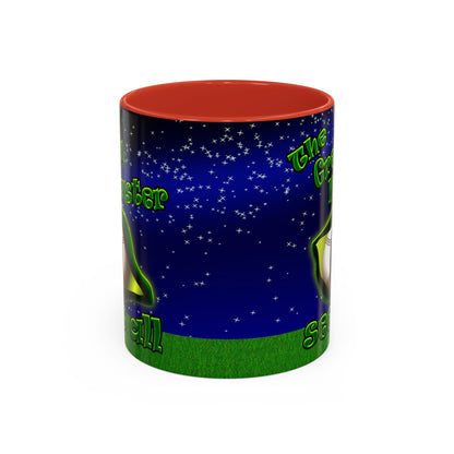 green monster - Accent Mug ('snoops' background)