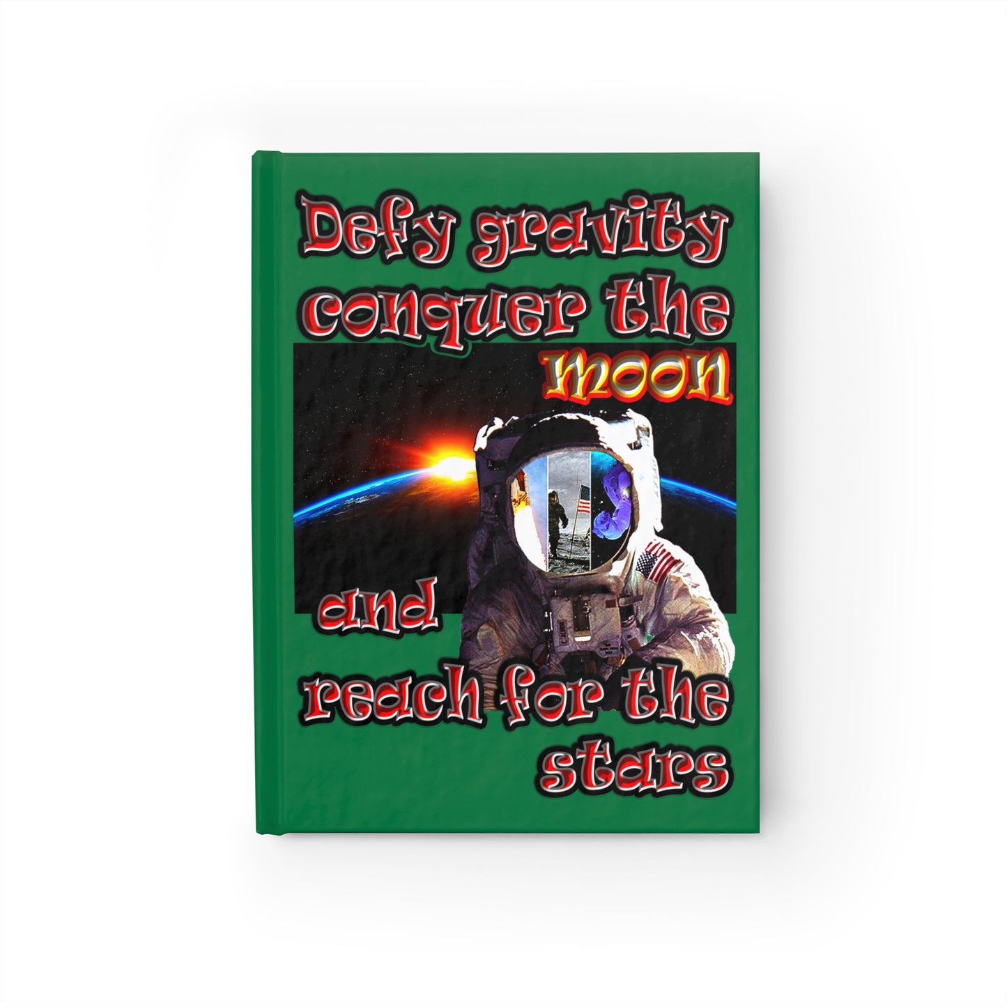 defy conquer reach - journal-blank (dark green)