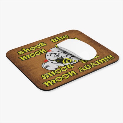 shoot the moon again - Mouse Pad (Rectangle) (brown papyrus)