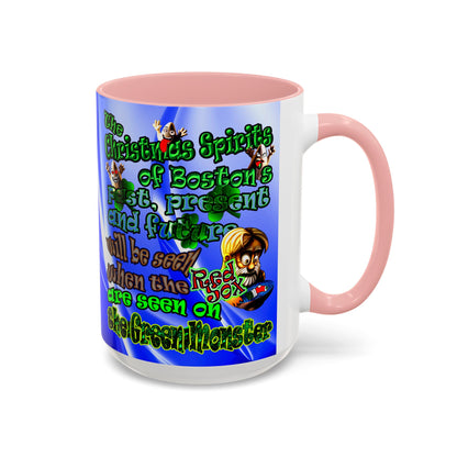 christmas spirits of boston - Accent Mug (blue-white wave)
