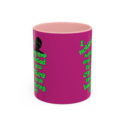 noticed you noticing - Accent Mug (pink)