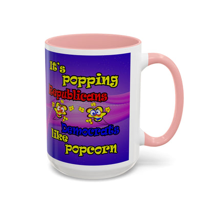 popping like popcorn - Accent Mug (purple-pink wave)