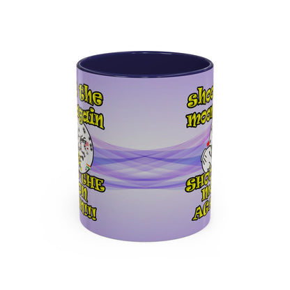 shoot the moon again - Accent Mug (light blue-pink wave)
