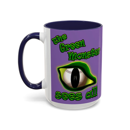 green monster - Accent Mug (light purple)