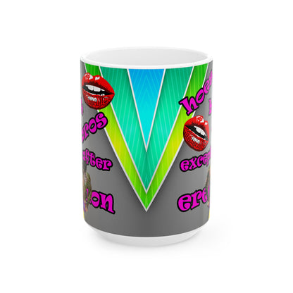 hoes b4 bros - White Mug (rainbow split)