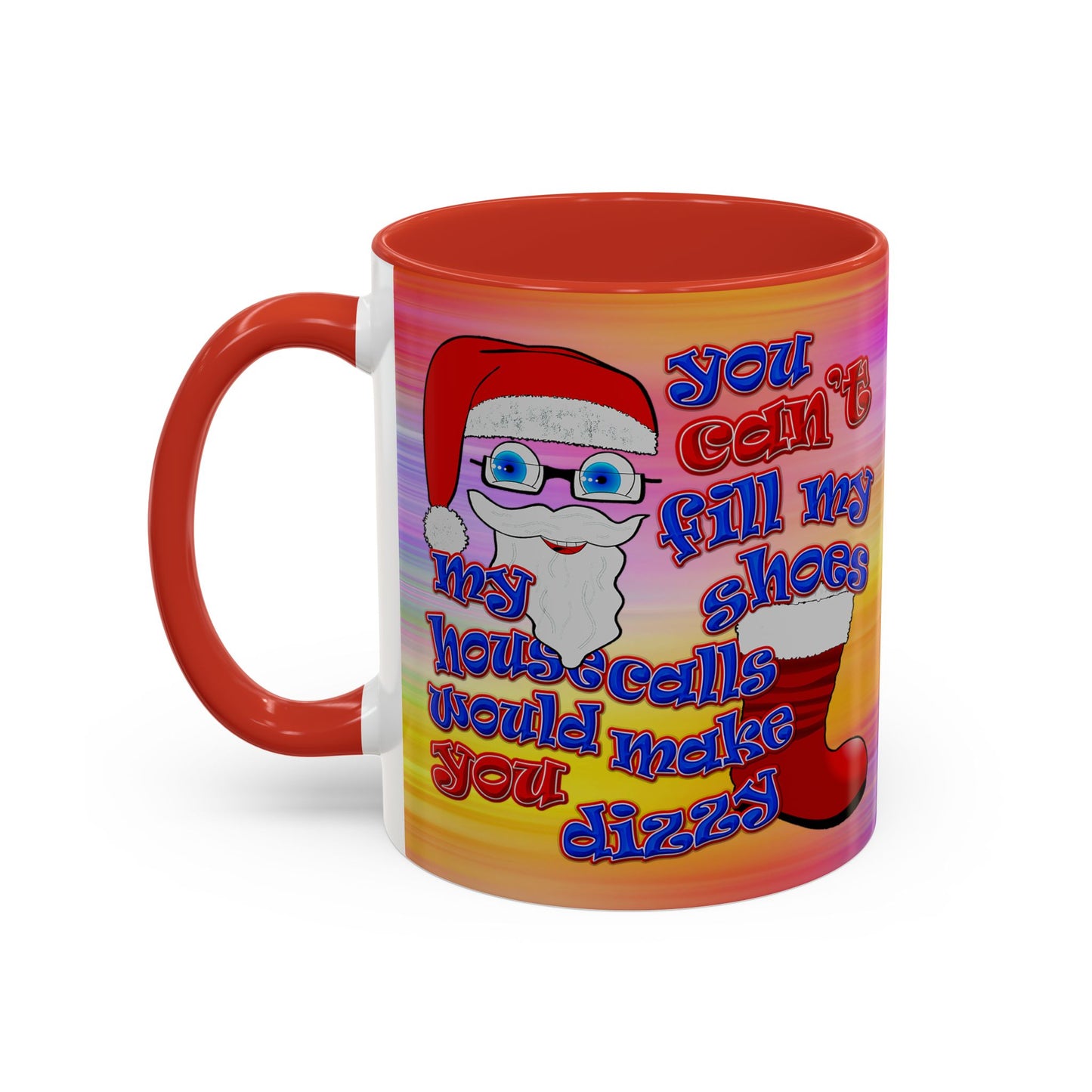 santa's shoes - Accent Mug (color blur)