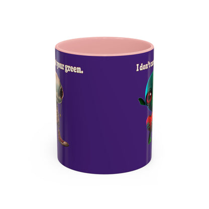 I don't care that your grey - Accent Mug (purple)