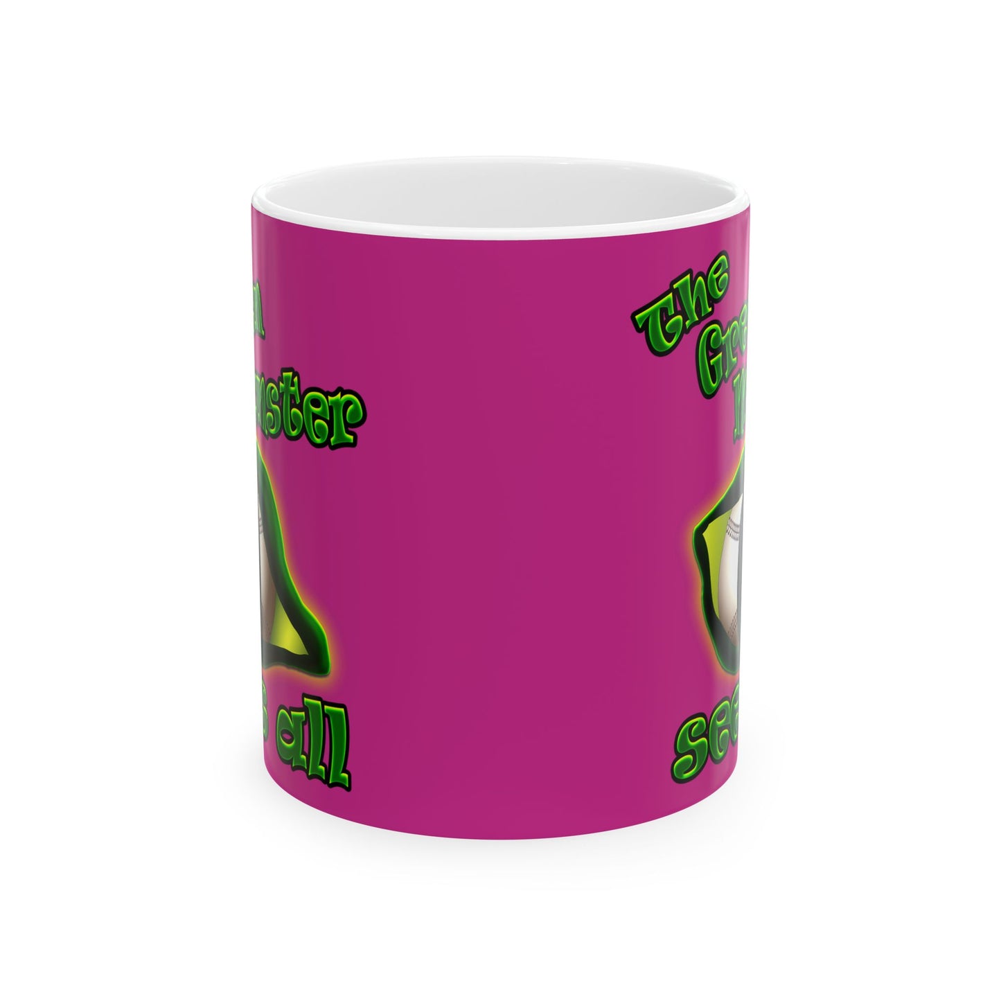 green monster - White Mug (pink)