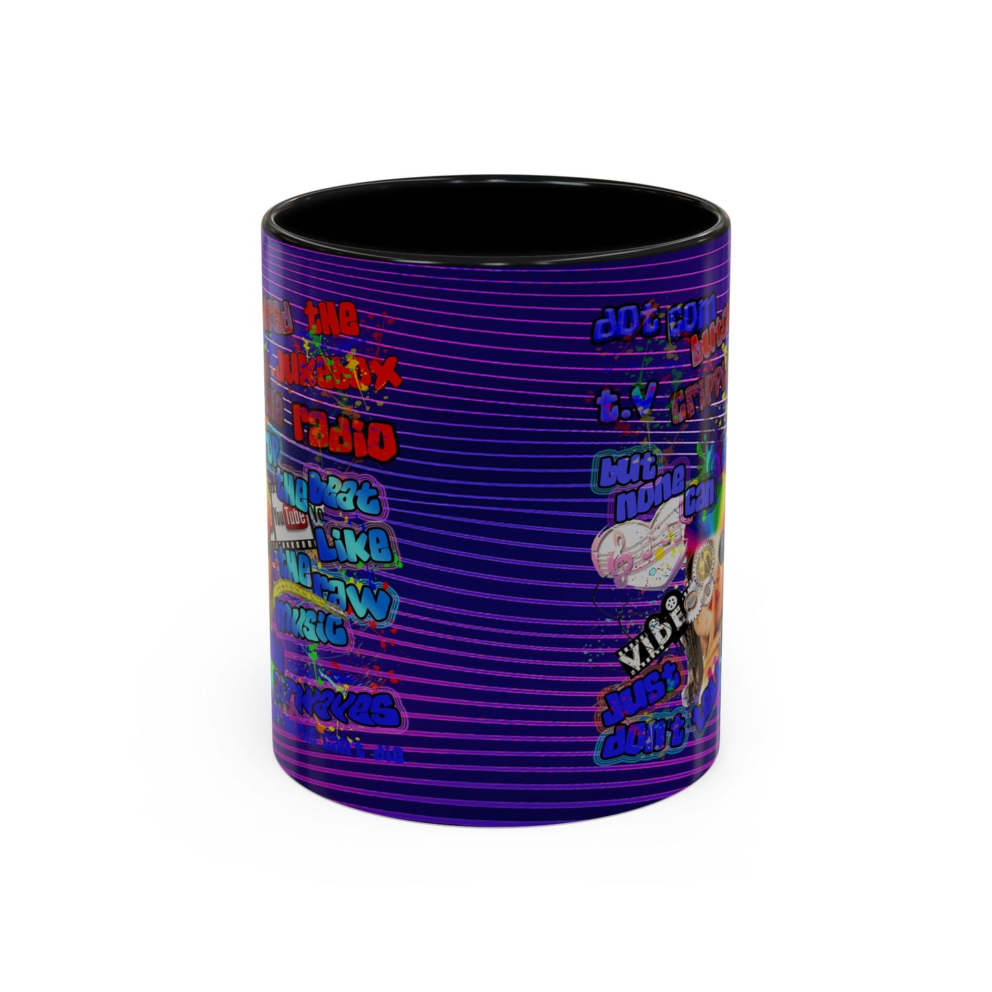 drop the beat - Accent Mug (purple wave)