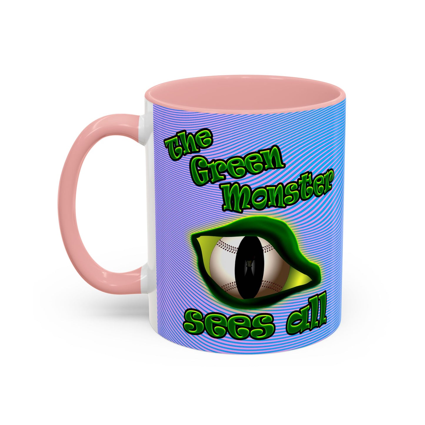 green monster - Accent Mug (light blue-purple wave)