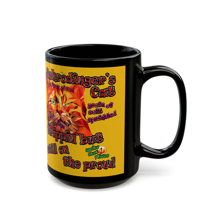 schrodinger's cat - Black Mug (yellow)
