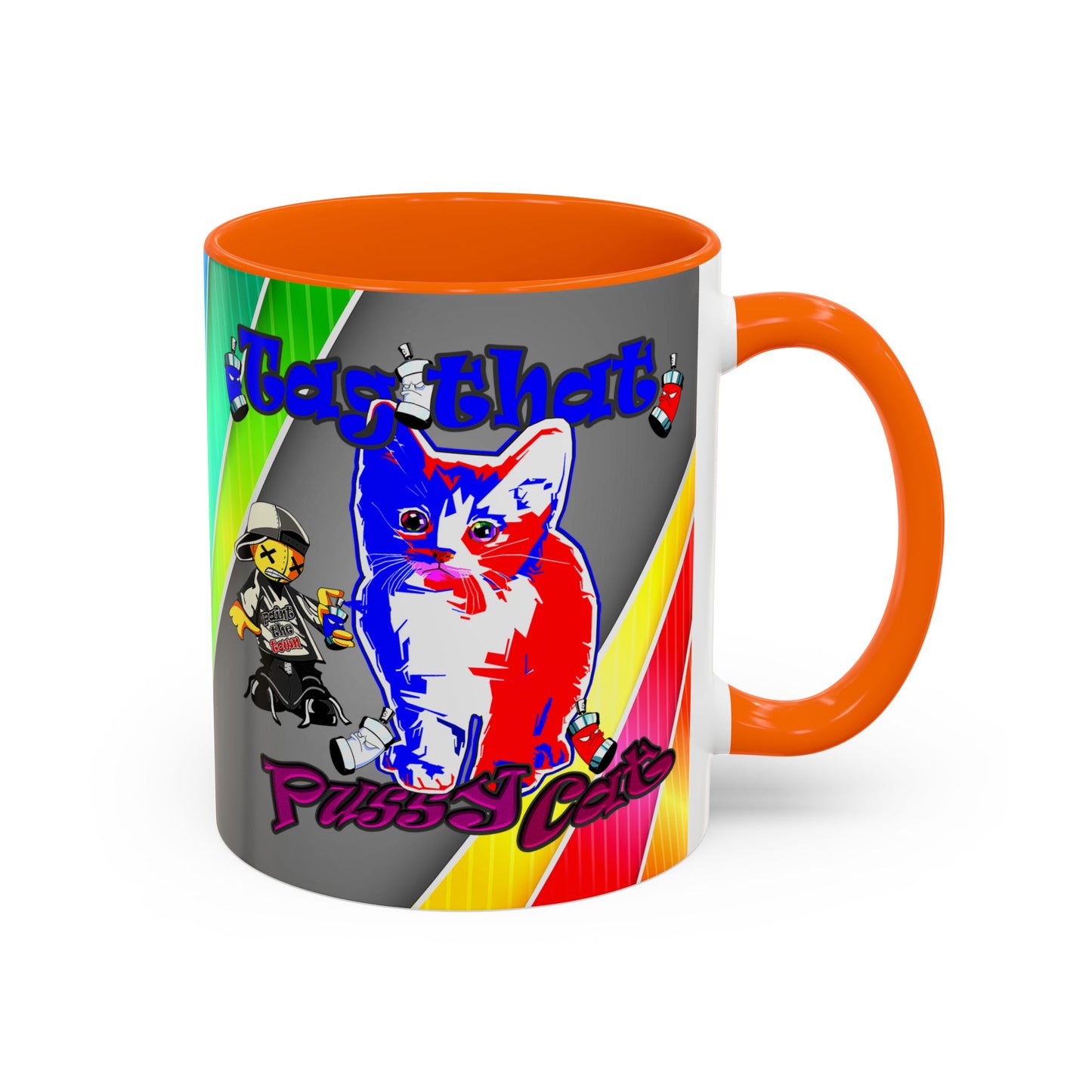 tag that - Accent Mug (rainbow split)