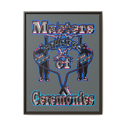 em cee squared - framed canvas art (dark grey)