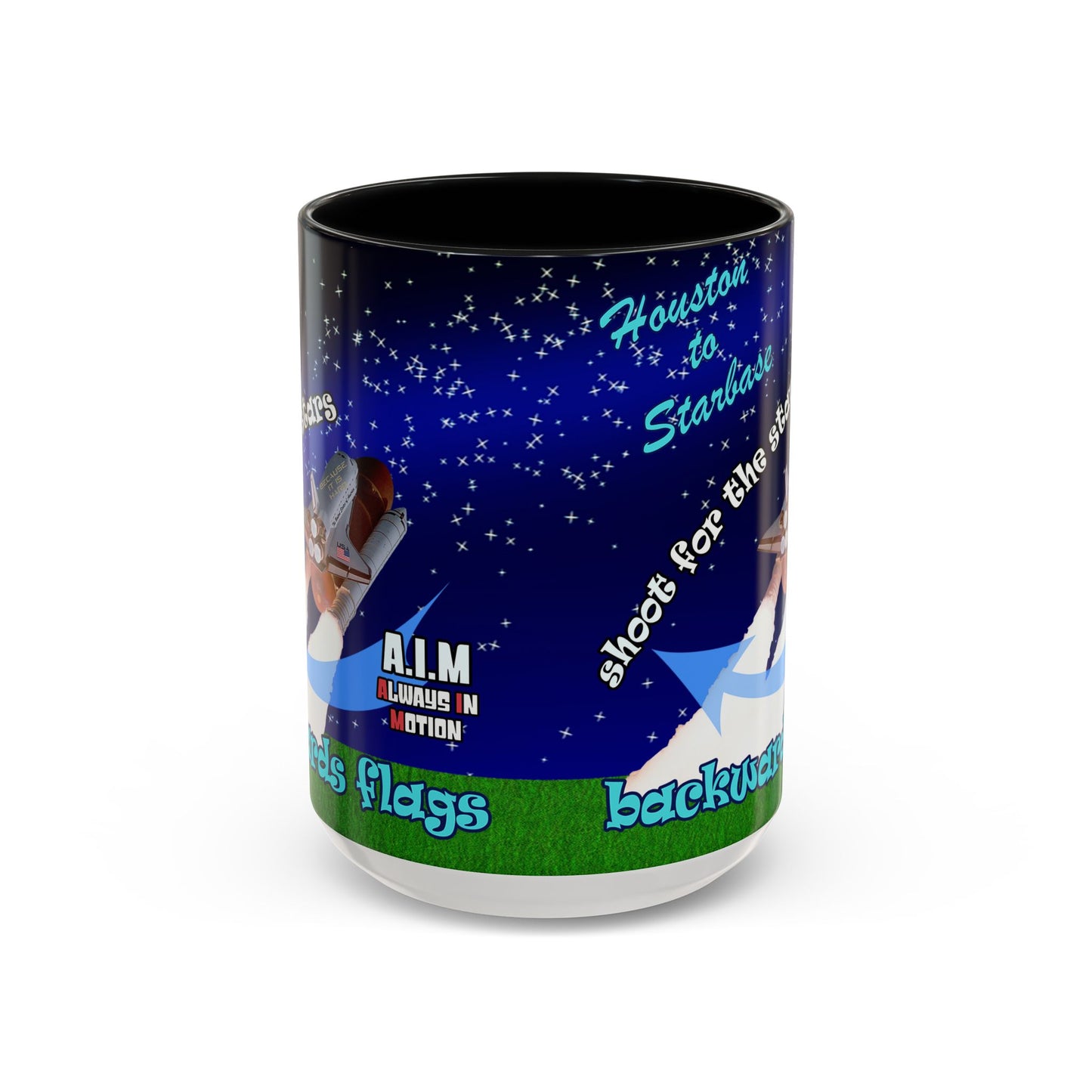 shoot for the stars - Accent Mug ('snoops' background)
