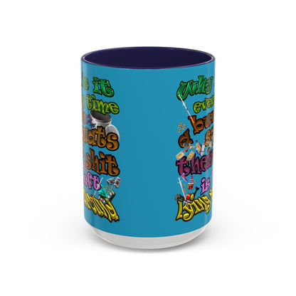 the bum's shit - Accent Mug (turquoise)