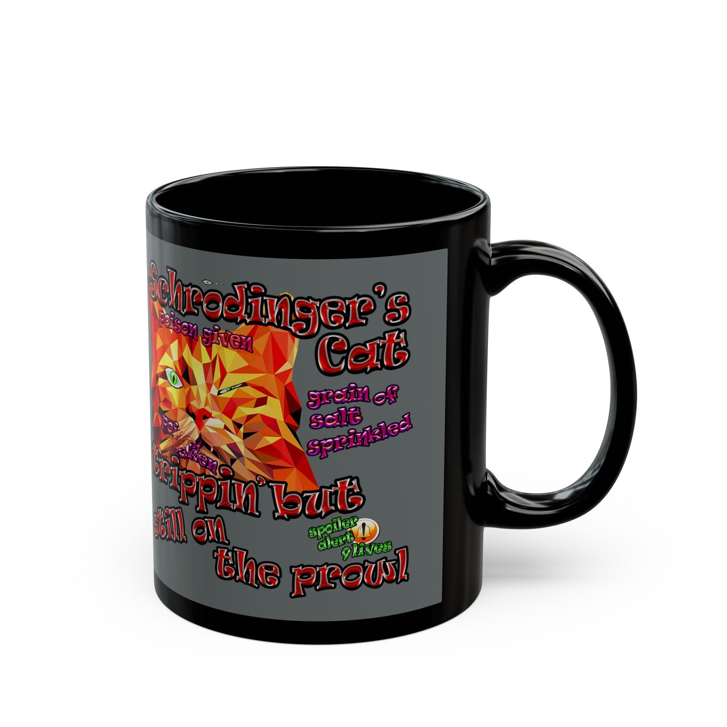 schrodinger's cat - Black Mug (dark grey)