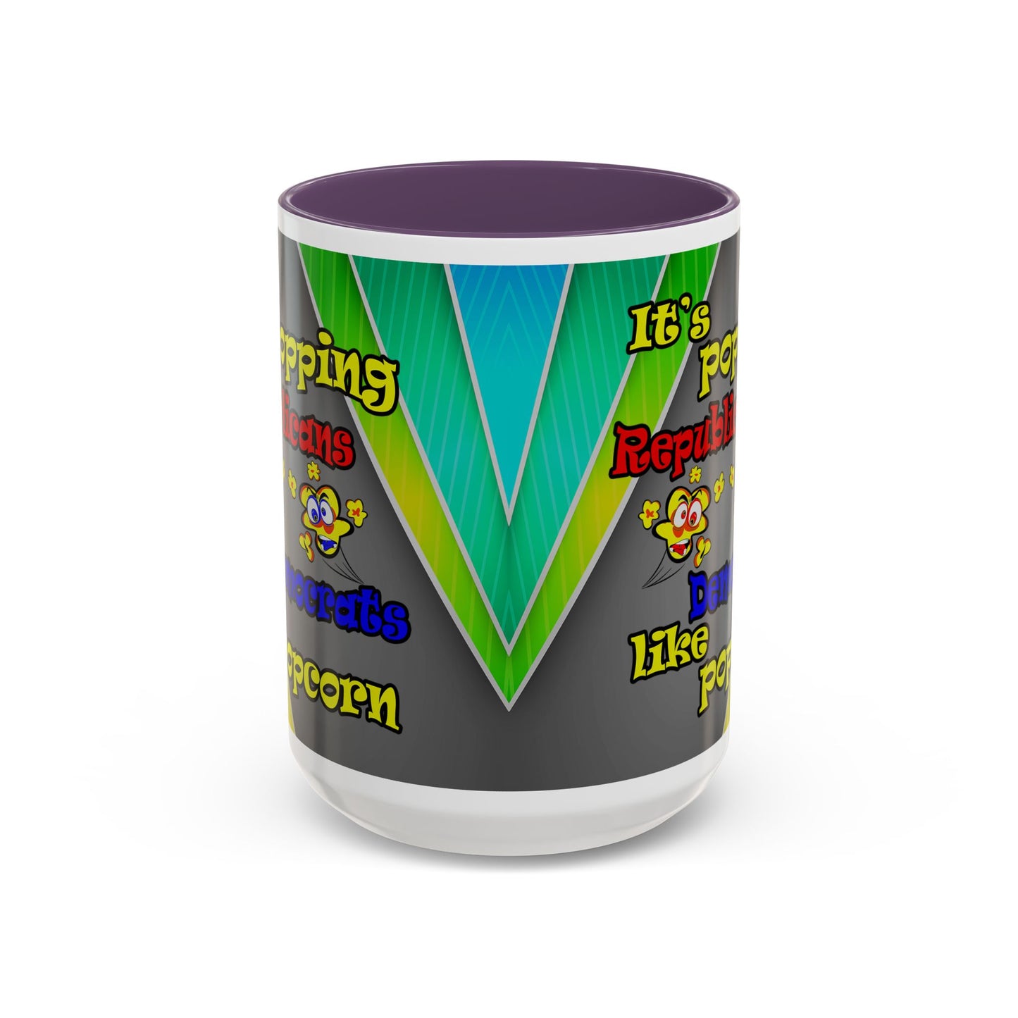 popping like popcorn - Accent Mug (rainbow split)