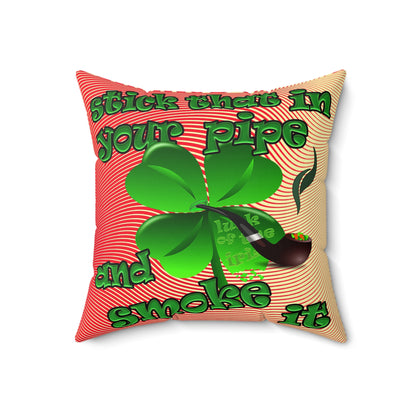 celtics logo - Faux Suede Square Pillow - (yellow-orange wave)