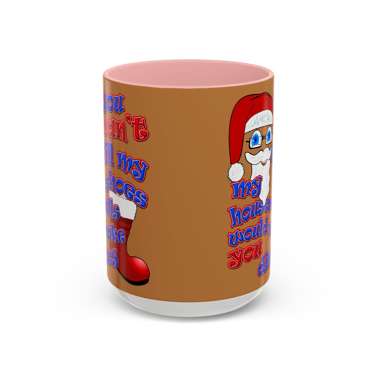 santa's shoes - Accent Mug (light brown)