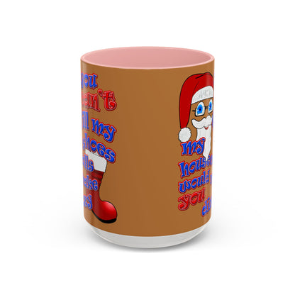 santa's shoes - Accent Mug (light brown)